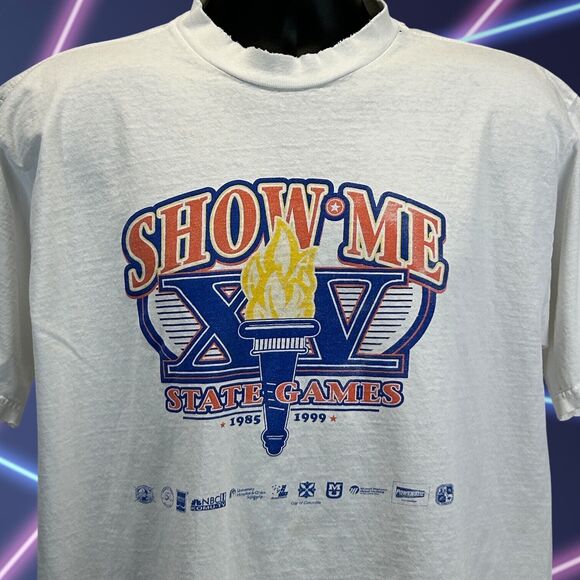 All Sport Other - Vintage Missouri Show Me State Games T Shirt Mens X-Large 1999 Sports USA White